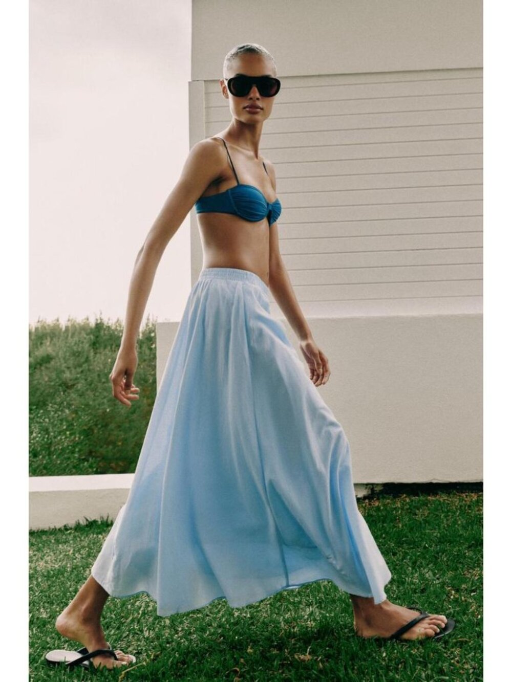 ZARA CAPE MIDI SKIRT